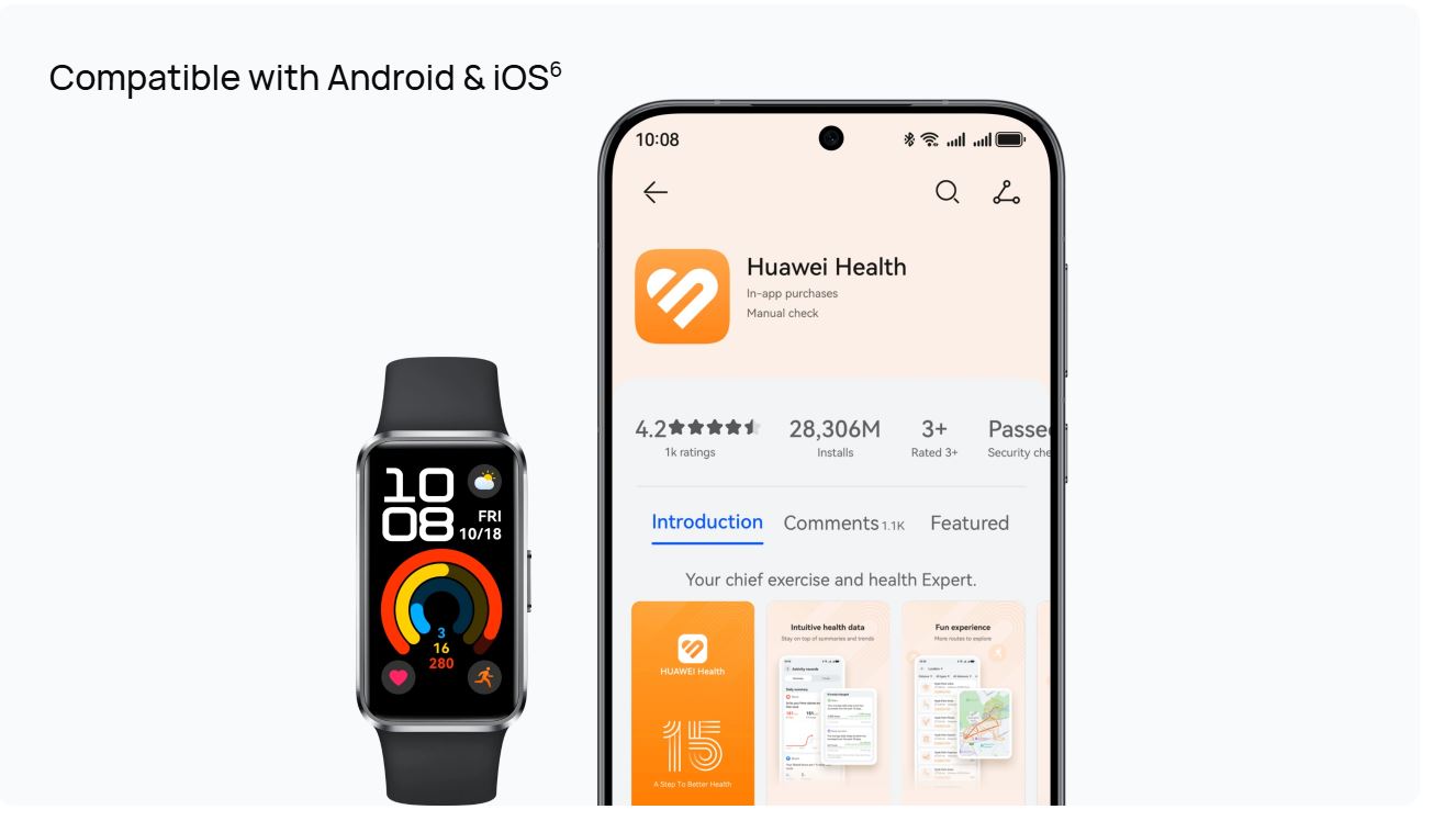 Huawei Smart Band 10, AMOLED 1.47 Huawei Smart Band 10, AMOLED 1.47